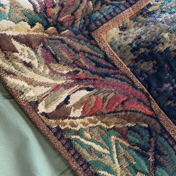 Belgium Tapestry by Flanders Tapestry with acanthe border and ornate tassels - Picture 6 of 11